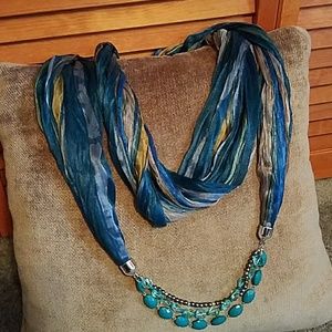 Silky infinatety necklace scarf